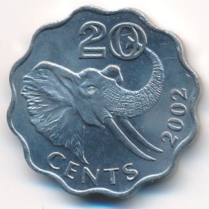 Свазиленд, 20 центов (2002 г.)