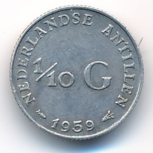 Антильские острова, 1/10 гульдена (1959 г.)
