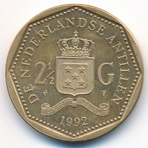 Антильские острова, 2 1/2 гульдена (1992 г.)
