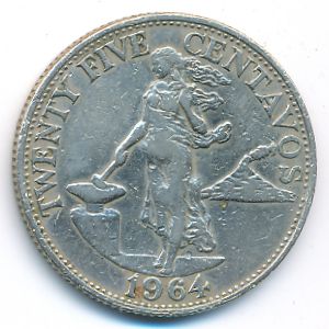 Филиппины, 25 сентаво (1964 г.)