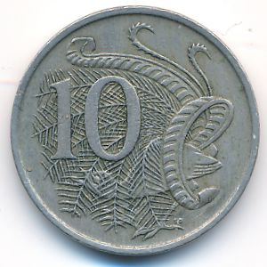Австралия, 10 центов (1966 г.)
