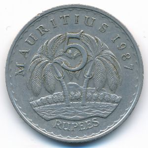 Маврикий, 5 рупий (1987 г.)