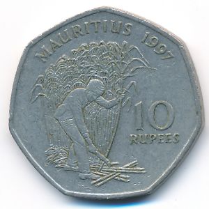 Маврикий, 10 рупий (1997 г.)
