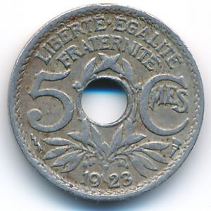 France, 5 centimes, 1923