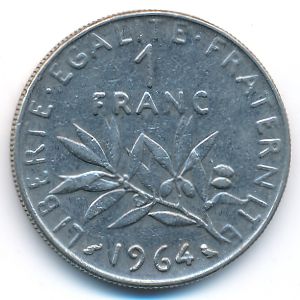 Франция, 1 франк (1964 г.)