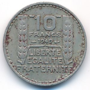 Франция, 10 франков (1949 г.)