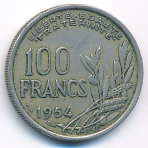 Франция, 100 франков (1954 г.)