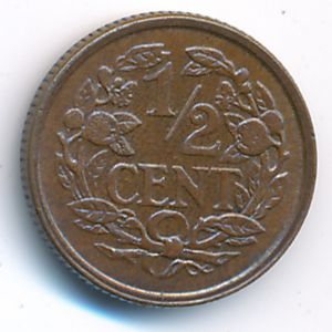Нидерланды, 1/2 цента (1912 г.)