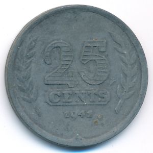 Нидерланды, 25 центов (1941 г.)