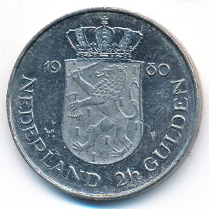 Нидерланды, 2 1/2 гульдена (1980 г.)