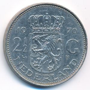 Netherlands, 2 1/2 gulden, 1970
