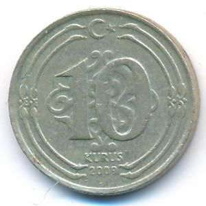Turkey, 10 kurus, 2009