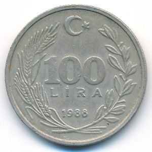 Турция, 100 лир (1988 г.)