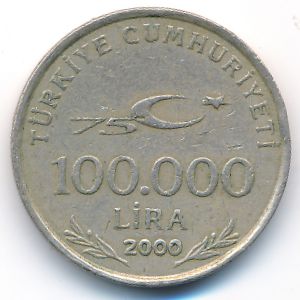 Турция, 100000 лир (2000 г.)