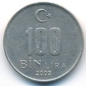 Турция, 100000 лир (2002 г.)