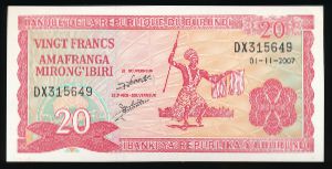 Бурунди, 20 франков (2007 г.)