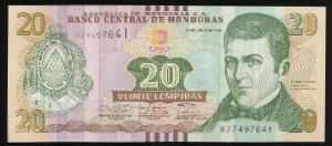 Гондурас, 20 лемпир (2014 г.)