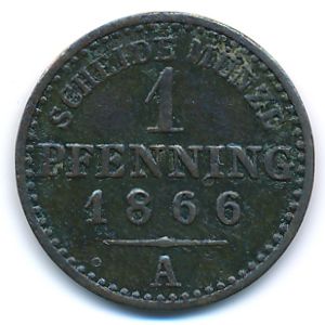 Пруссия, 1 пфеннинг (1866 г.)