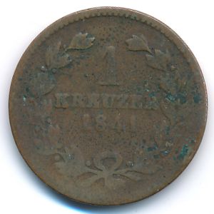 Баден, 1 крейцер (1841 г.)