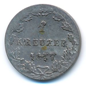 Франкфурт, 1 крейцер (1857 г.)