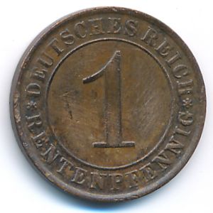 Веймарская республика, 1 рентенпфенниг (1923 г.)