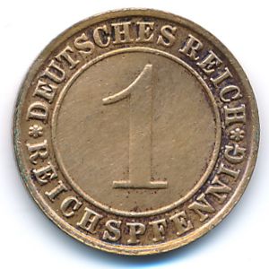 Веймарская республика, 1 рейхспфенниг (1928 г.)