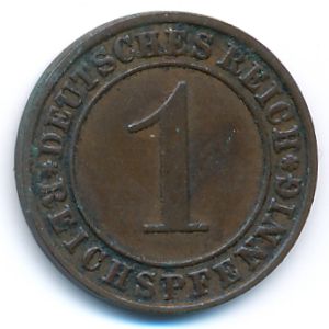 Веймарская республика, 1 рейхспфенниг (1930 г.)