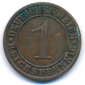 Веймарская республика, 1 рейхспфенниг (1930 г.)