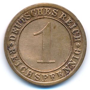 Веймарская республика, 1 рейхспфенниг (1933 г.)