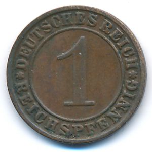 Веймарская республика, 1 рейхспфенниг (1934 г.)