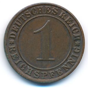 Веймарская республика, 1 рейхспфенниг (1936 г.)