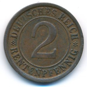 Веймарская республика, 2 рентенпфеннига (1924 г.)