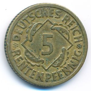 Веймарская республика, 5 рентенпфеннигов (1924 г.)