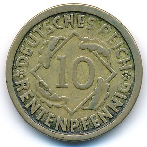 Веймарская республика, 10 рентенпфеннигов (1924 г.)