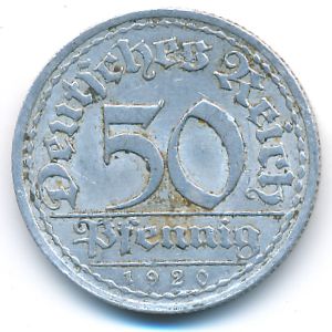 Веймарская республика, 50 пфеннигов (1920 г.)