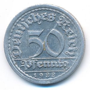 Веймарская республика, 50 пфеннигов (1922 г.)