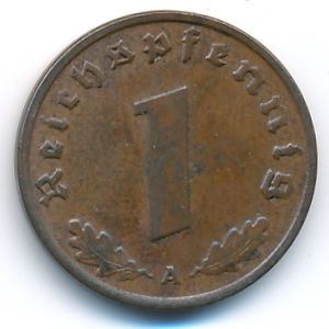 Nazi Germany, 1 reichspfennig, 1937