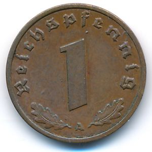 Третий Рейх, 1 рейхспфенниг (1938 г.)