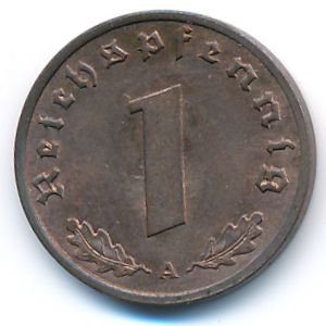 Третий Рейх, 1 рейхспфенниг (1939 г.)