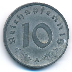 Nazi Germany, 10 reichspfennig, 1940