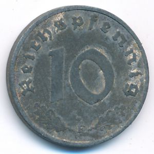 Nazi Germany, 10 reichspfennig, 1941