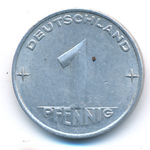 German Democratic Republic, 1 pfennig, 1953