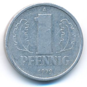 German Democratic Republic, 1 pfennig, 1979