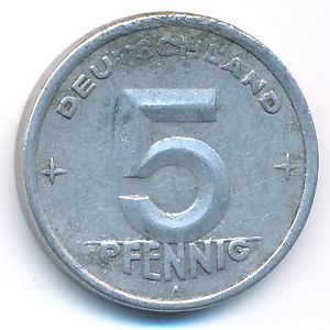 ГДР, 5 пфеннигов (1948 г.)
