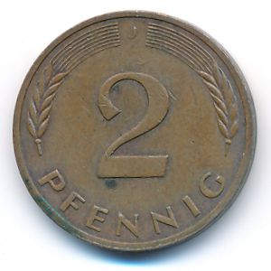 ФРГ, 2 пфеннига (1982 г.)