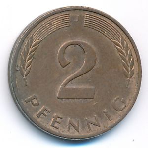 ФРГ, 2 пфеннига (1984 г.)