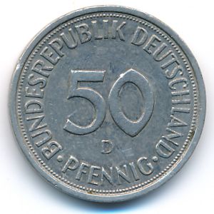 ФРГ, 50 пфеннигов (1982 г.)
