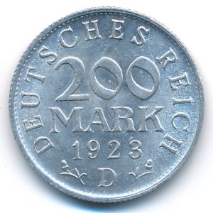 Веймарская республика, 200 марок (1923 г.)