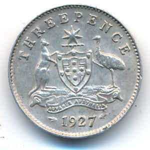 Австралия, 3 пенса (1927 г.)