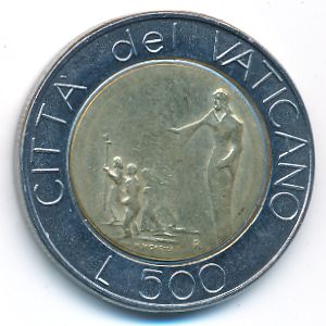 Ватикан, 500 лир (1991 г.)